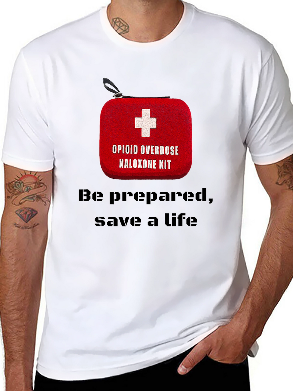 Opioid Overdose Naloxone Kit Awareness T-Shirt