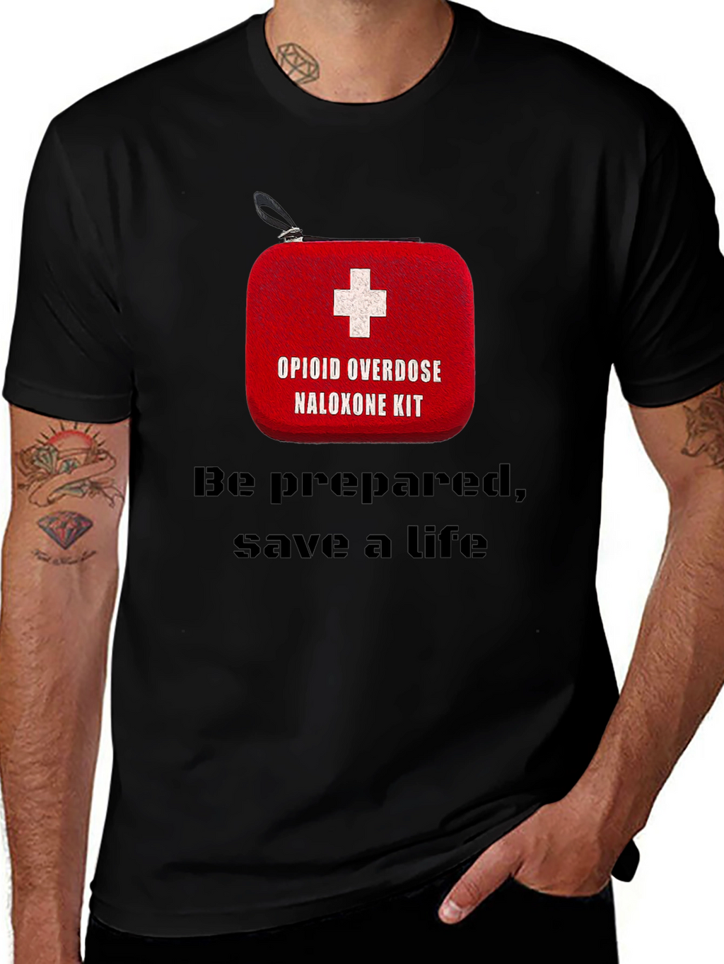 Opioid Overdose Naloxone Kit Awareness T-Shirt