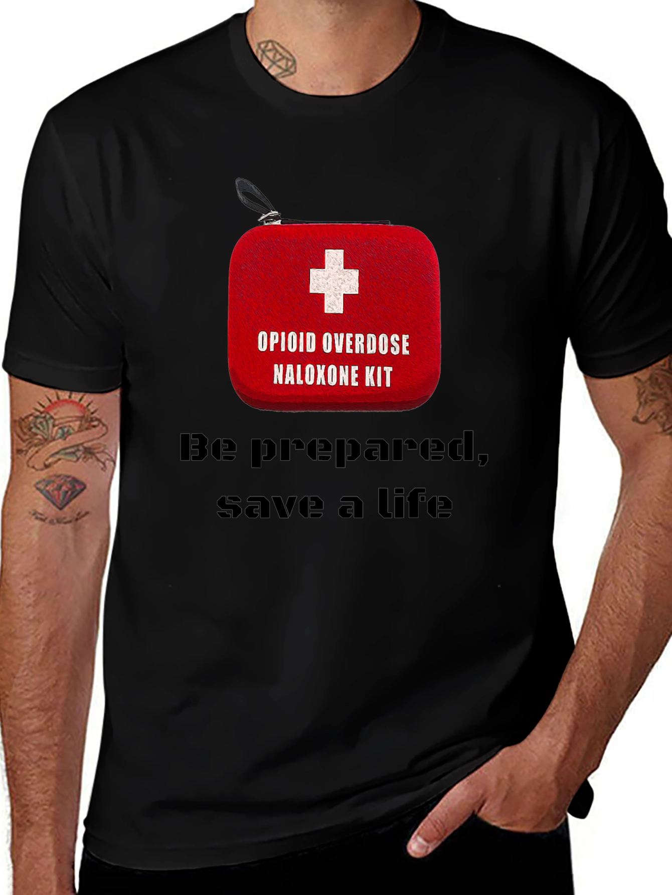 Opioid Overdose Naloxone Kit Awareness T-Shirt
