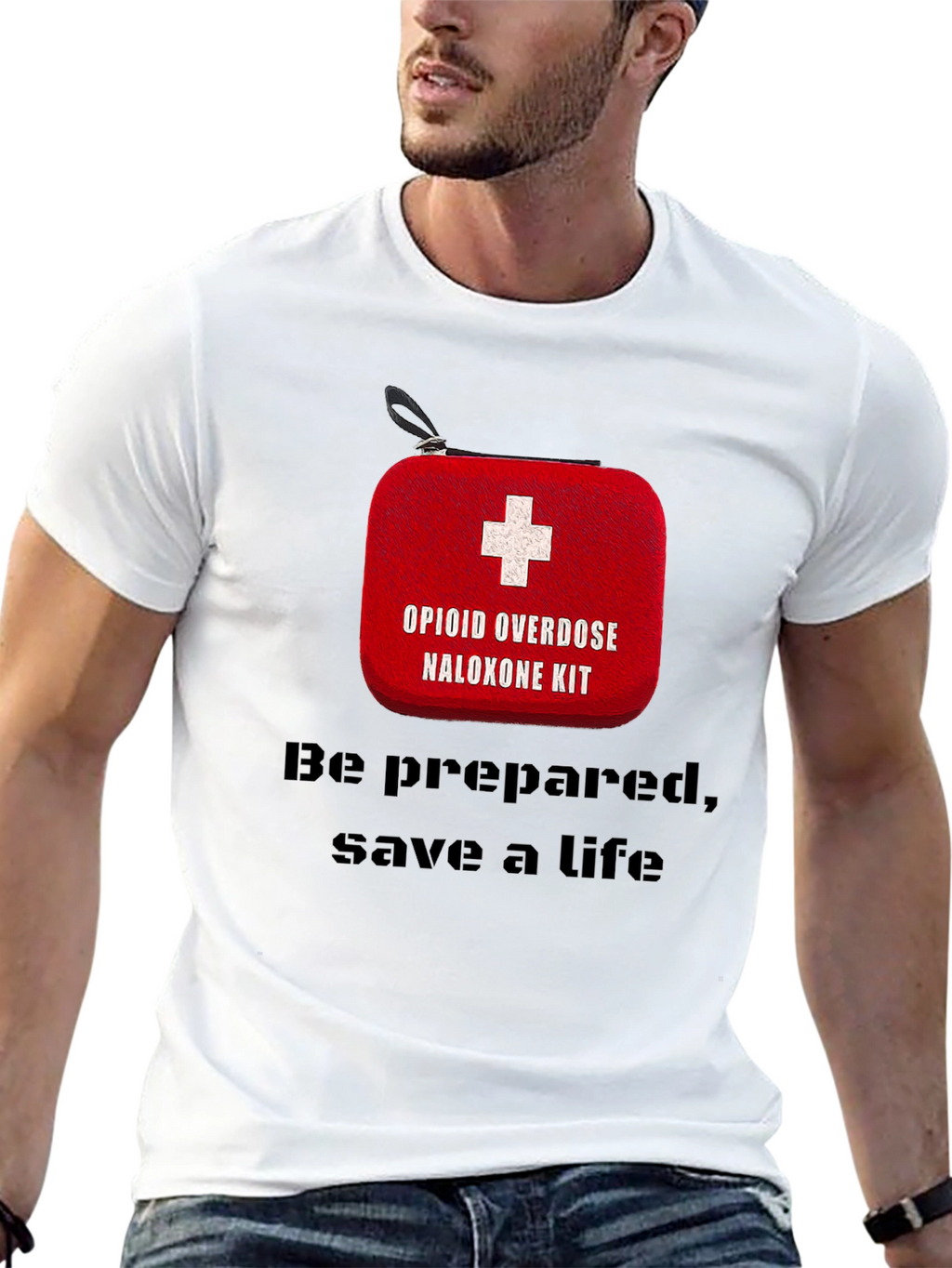 Opioid Overdose Naloxone Kit Awareness T-Shirt