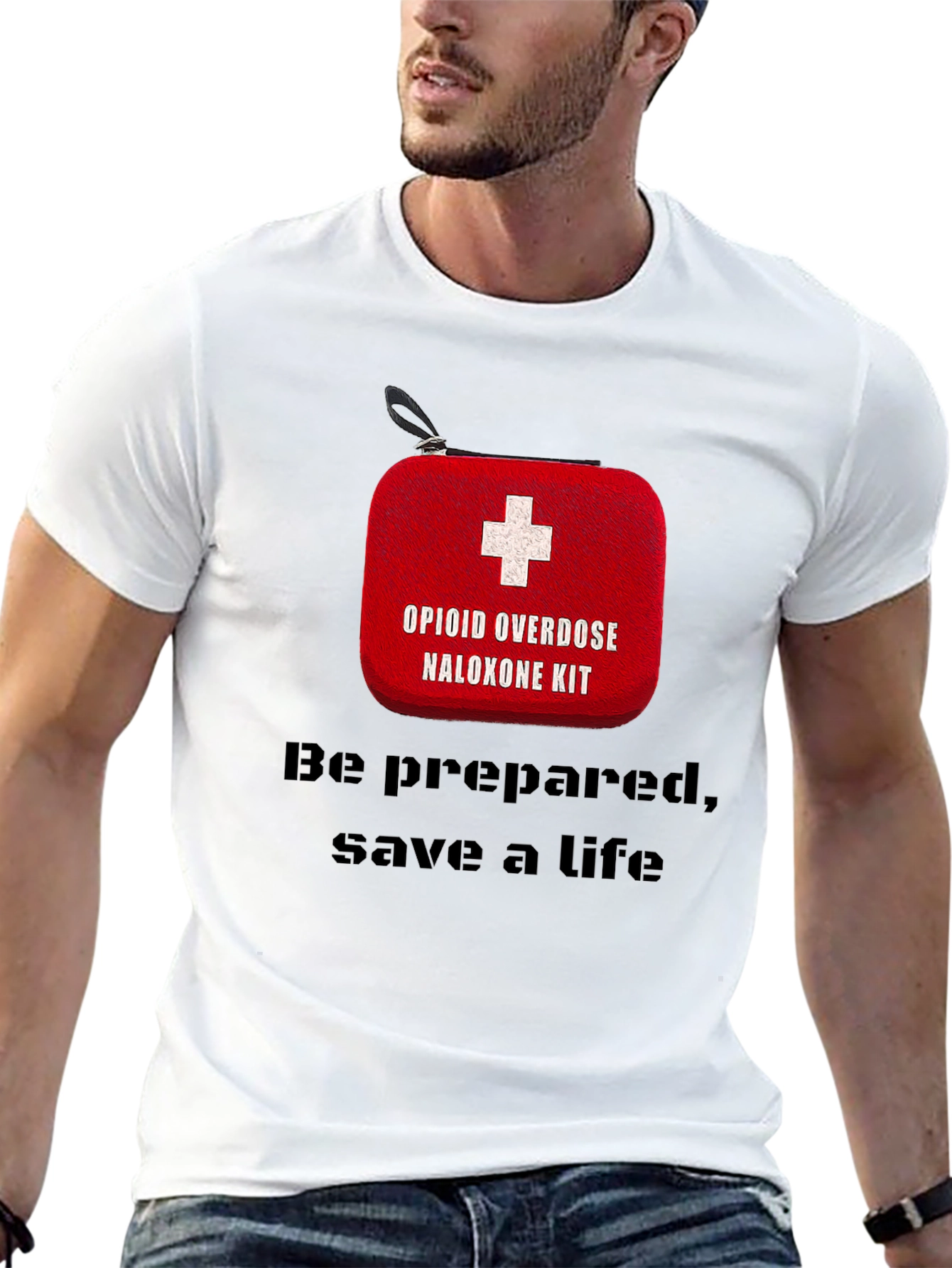 Opioid Overdose Naloxone Kit Awareness T-Shirt