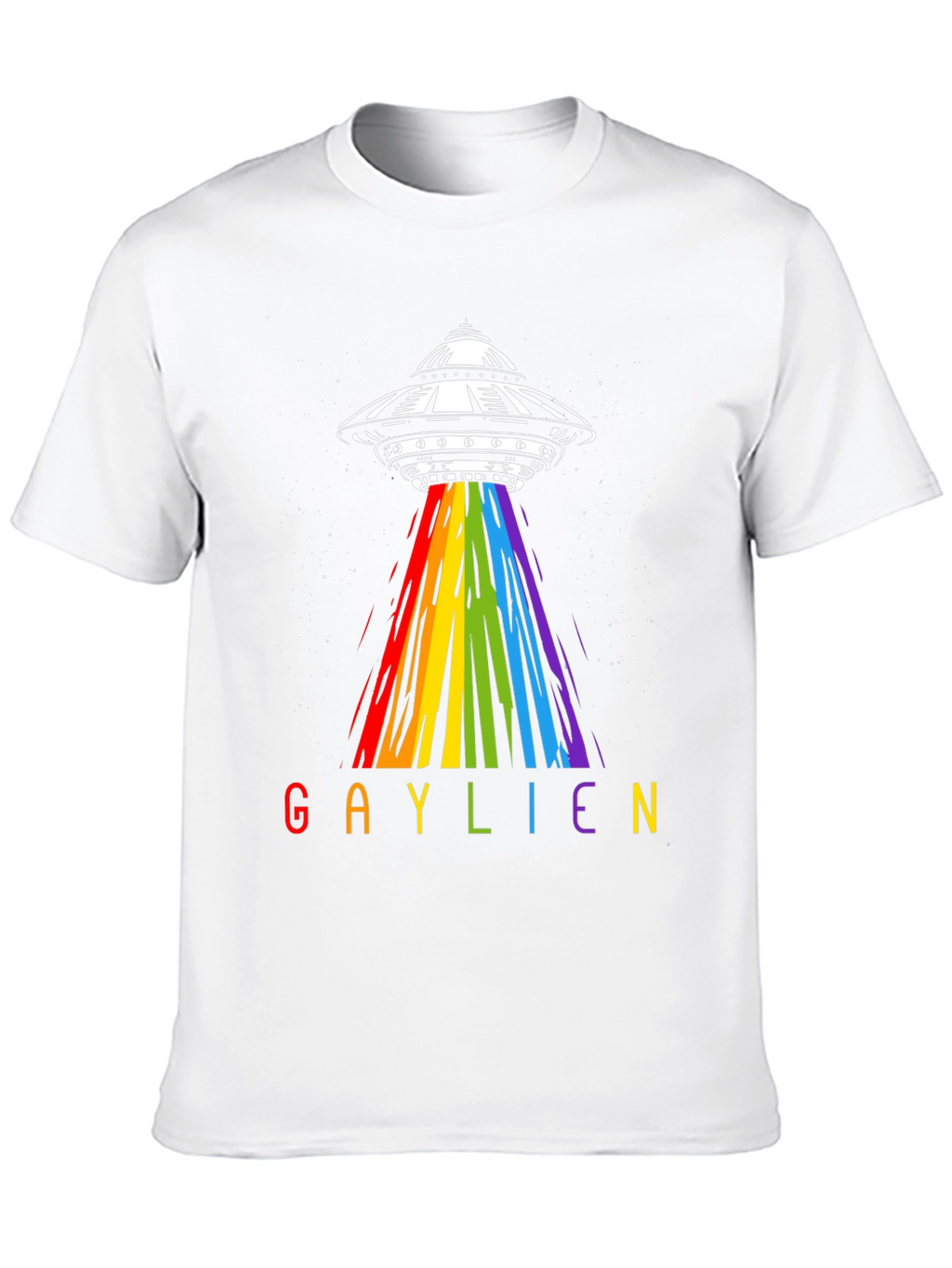 Gaylien UFO Abduction T-Shirt - Rainbow Alien Pride Tee