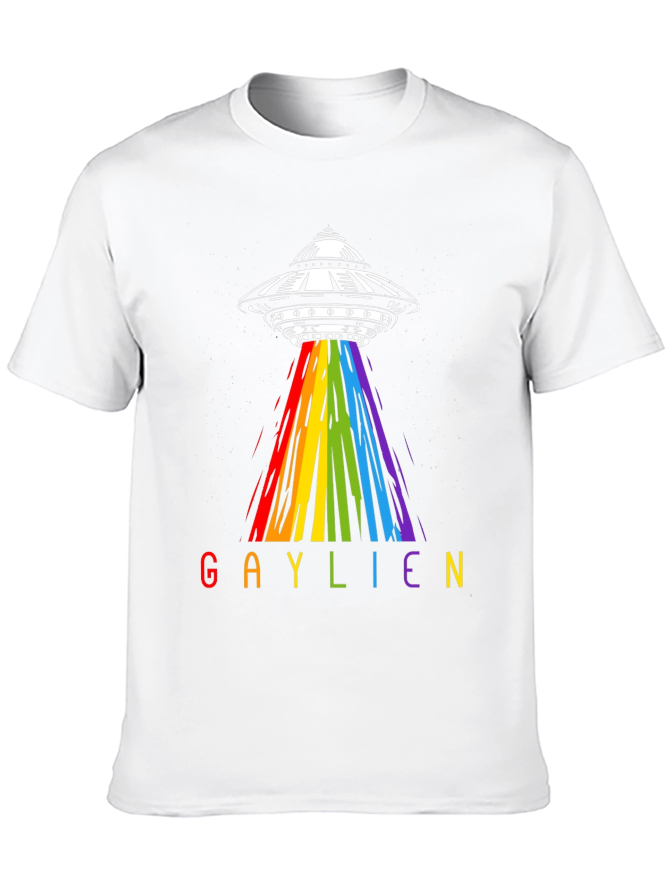Gaylien UFO Abduction T-Shirt - Rainbow Alien Pride Tee