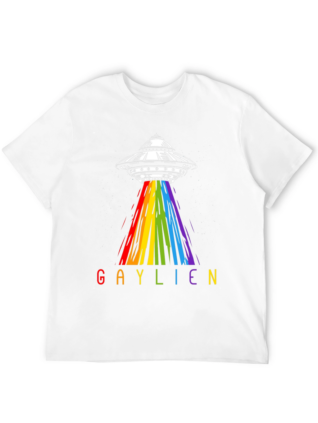 Gaylien UFO Abduction T-Shirt - Rainbow Alien Pride Tee