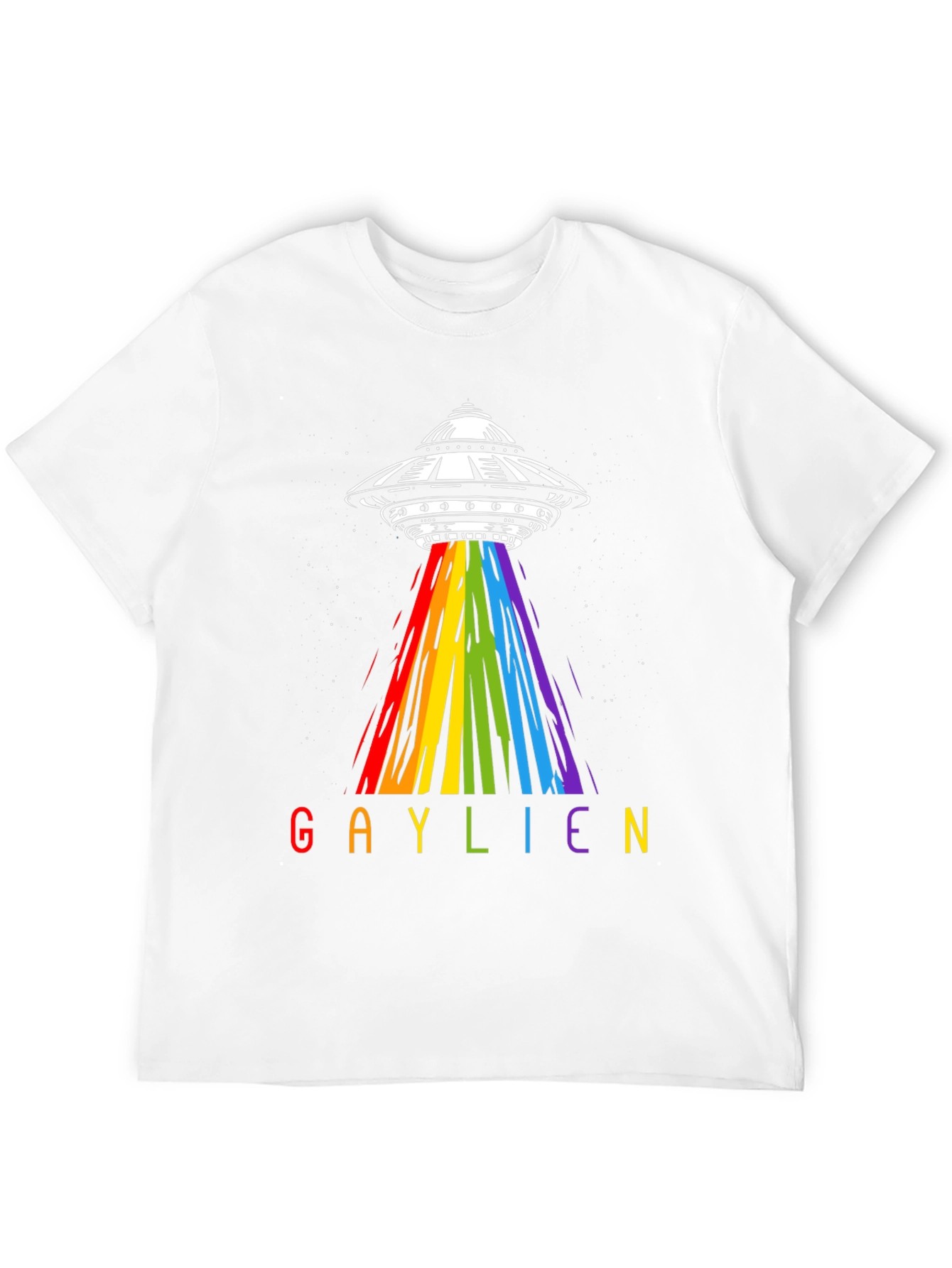 Gaylien UFO Abduction T-Shirt - Rainbow Alien Pride Tee
