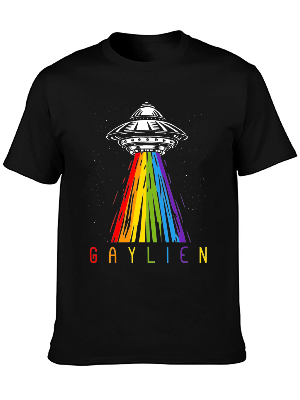 Gaylien UFO Abduction T-Shirt - Rainbow Alien Pride Tee