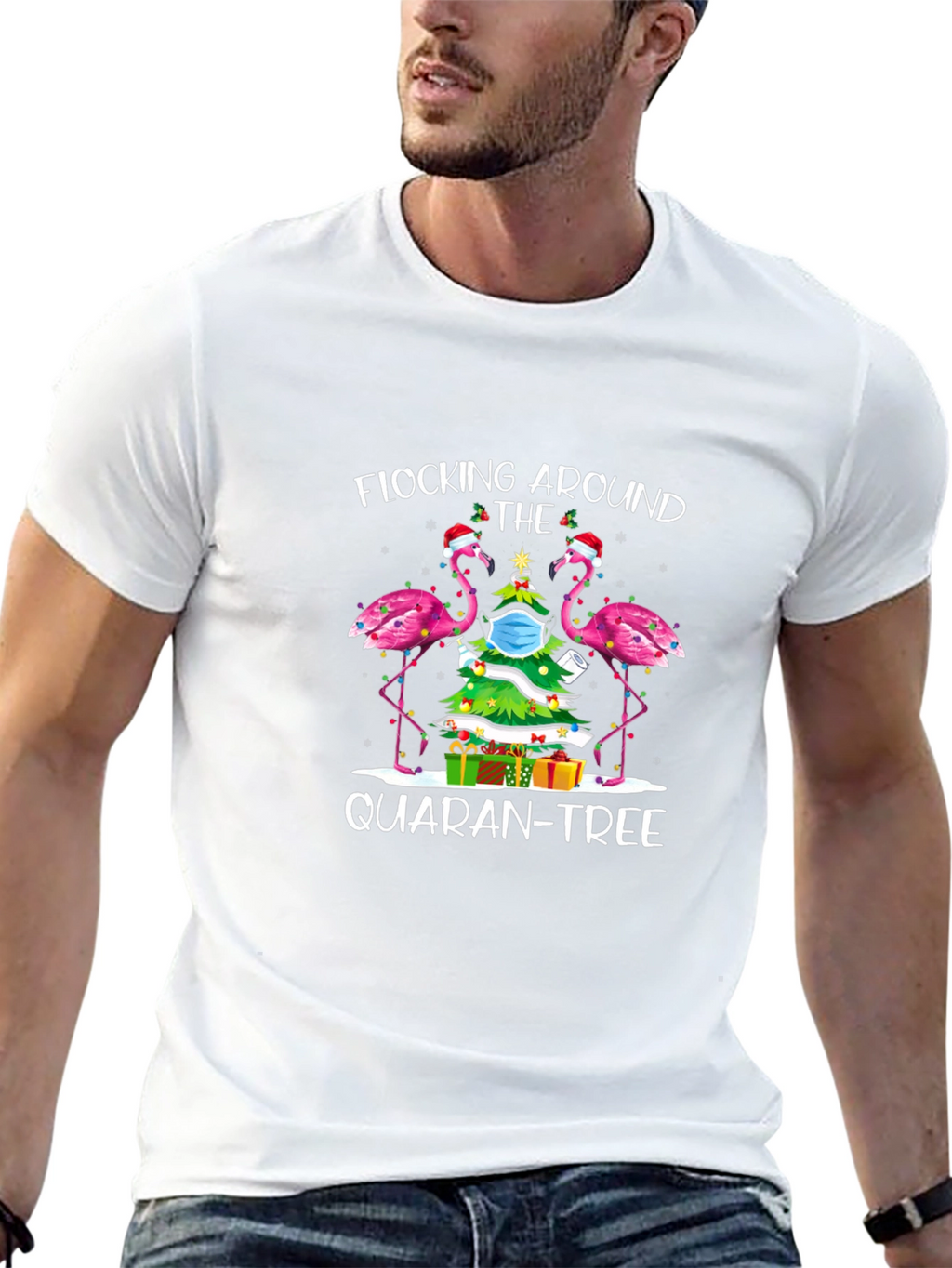Quaran-Tree Flamingo T-Shirt