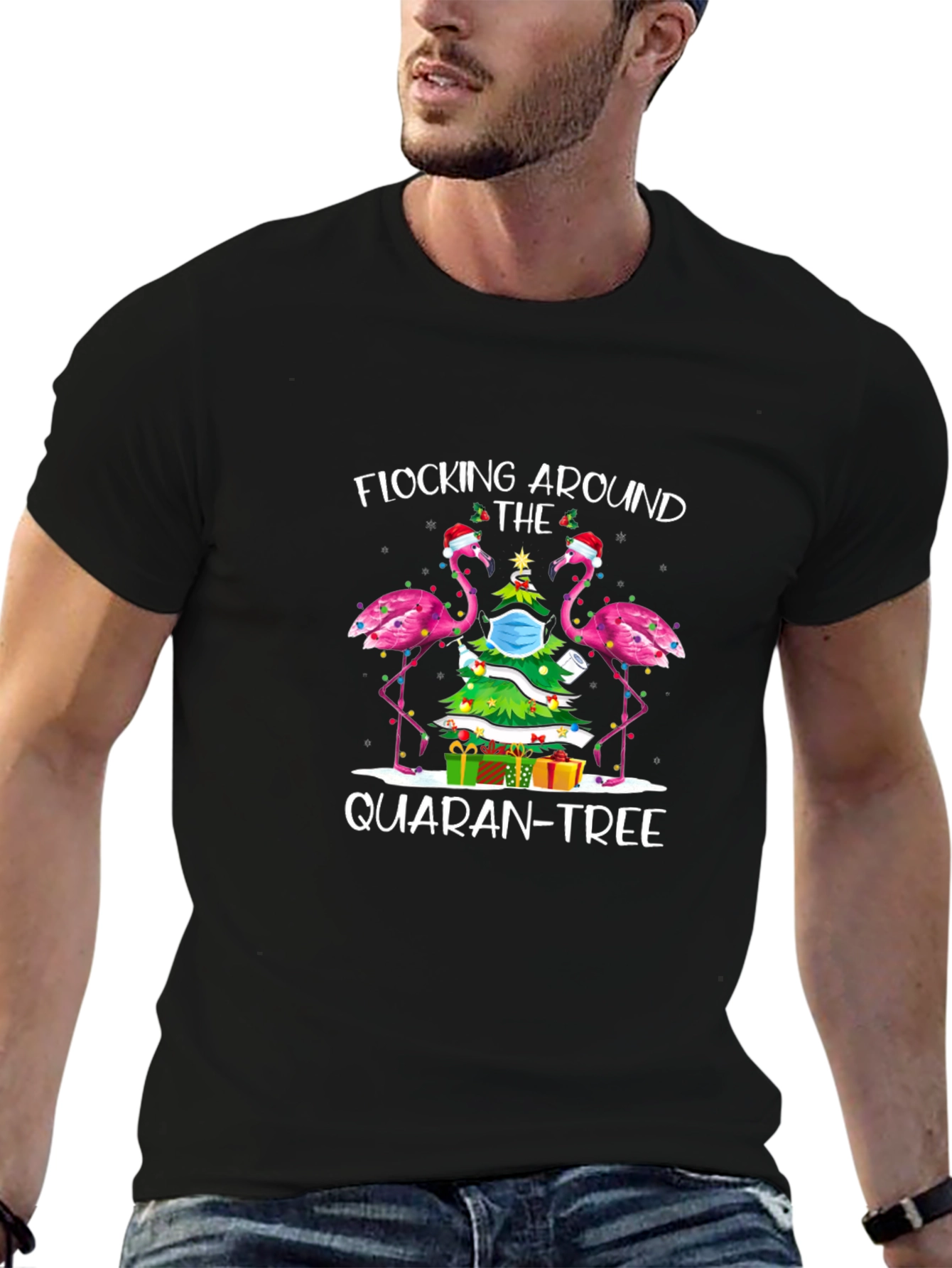 Quaran-Tree Flamingo T-Shirt
