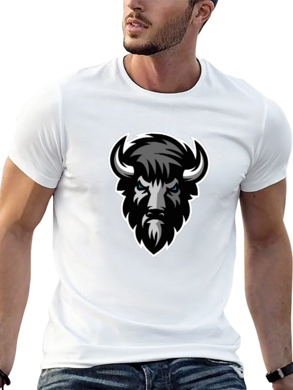 Buffalo Graphic Tee - Black Crew Neck