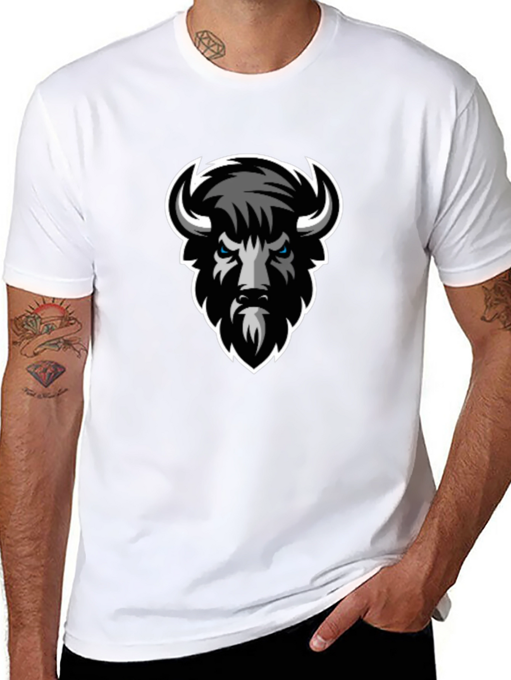 Buffalo Graphic Tee - Black Crew Neck
