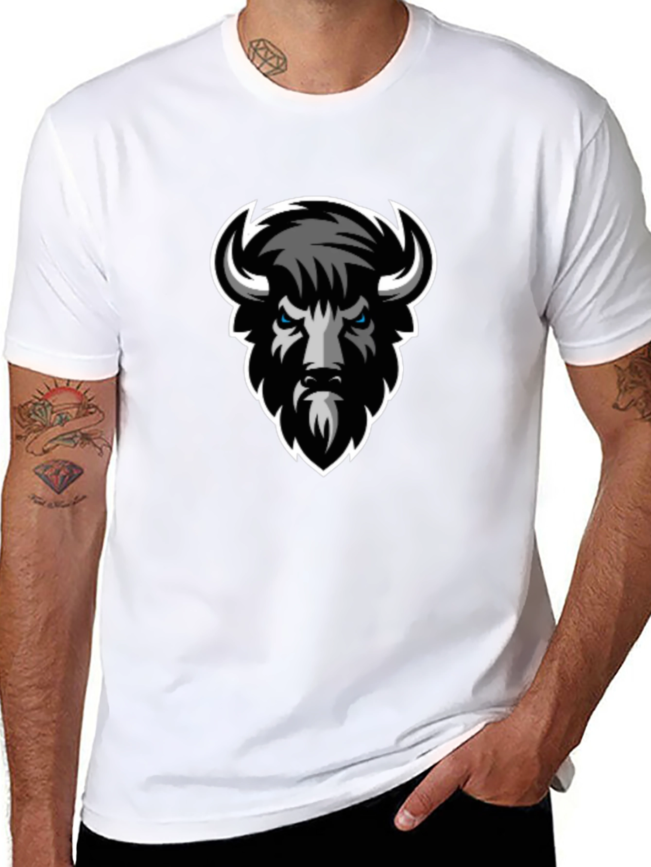 Buffalo Graphic Tee - Black Crew Neck