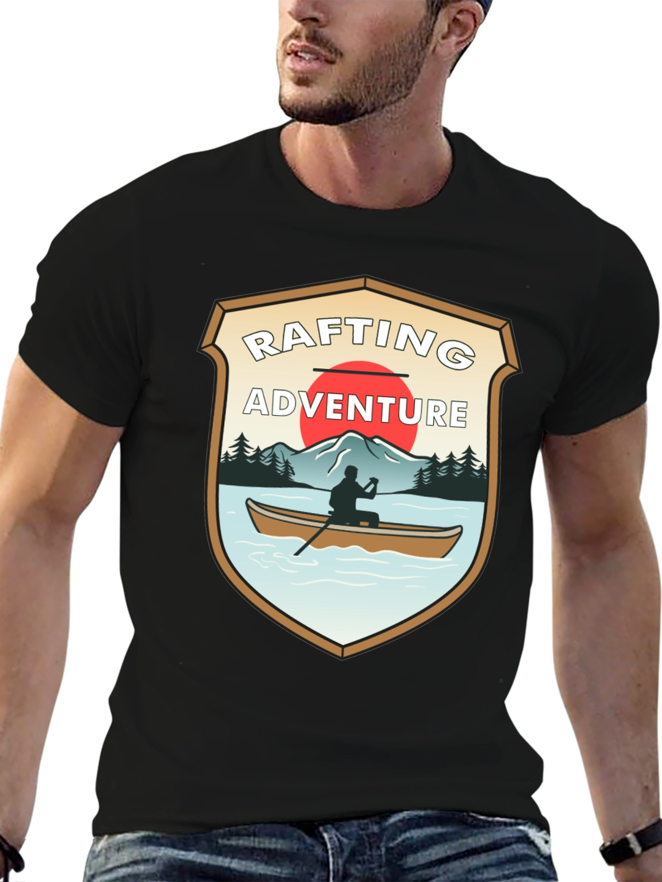 Rafting Adventure Graphic T-Shirt - Outdoor Style