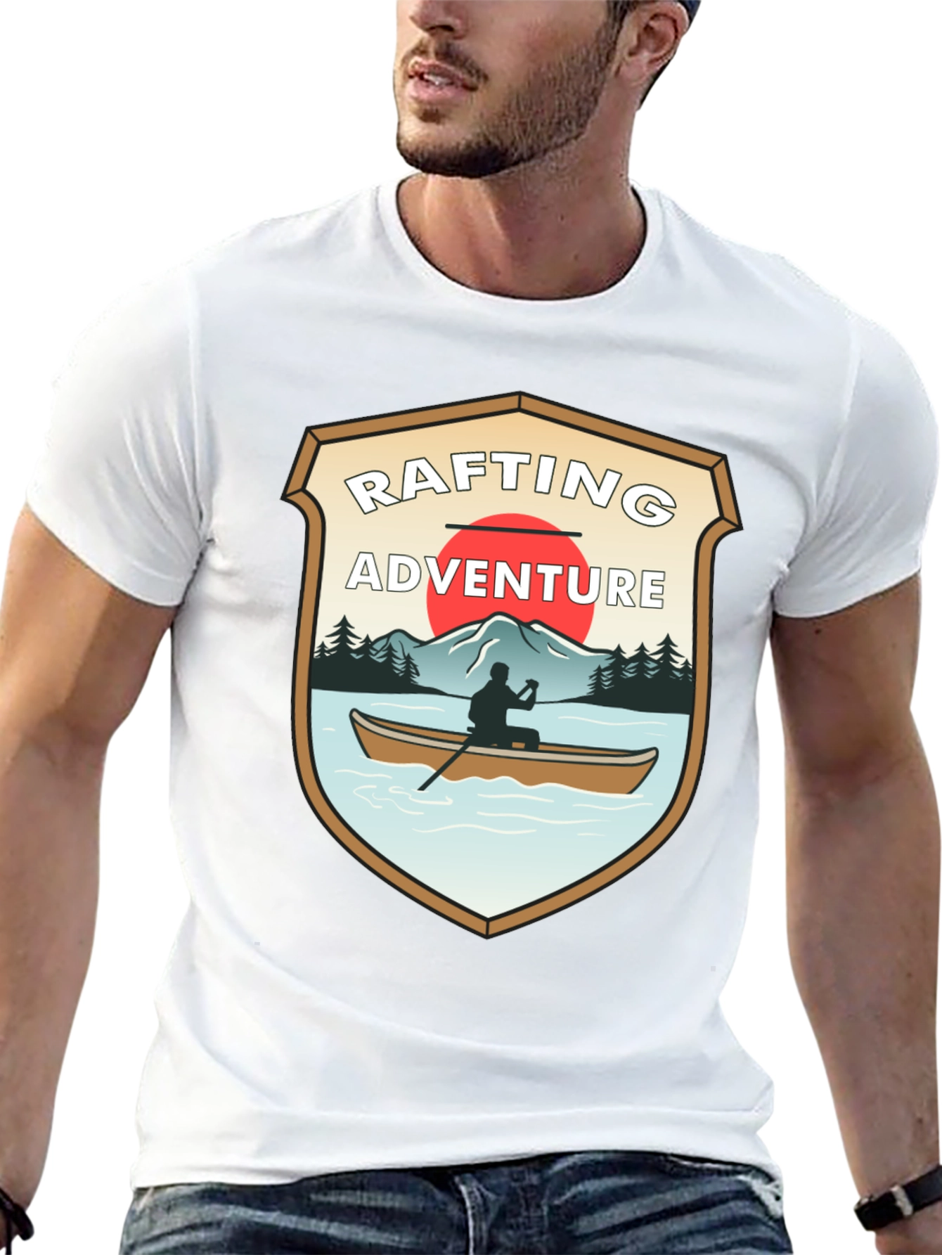 Rafting Adventure Graphic T-Shirt - Outdoor Style