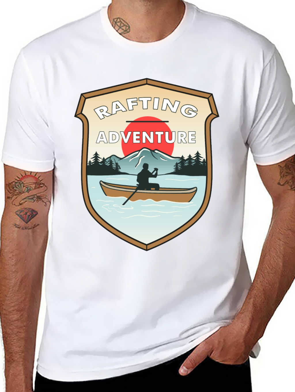Rafting Adventure Graphic T-Shirt - Outdoor Style