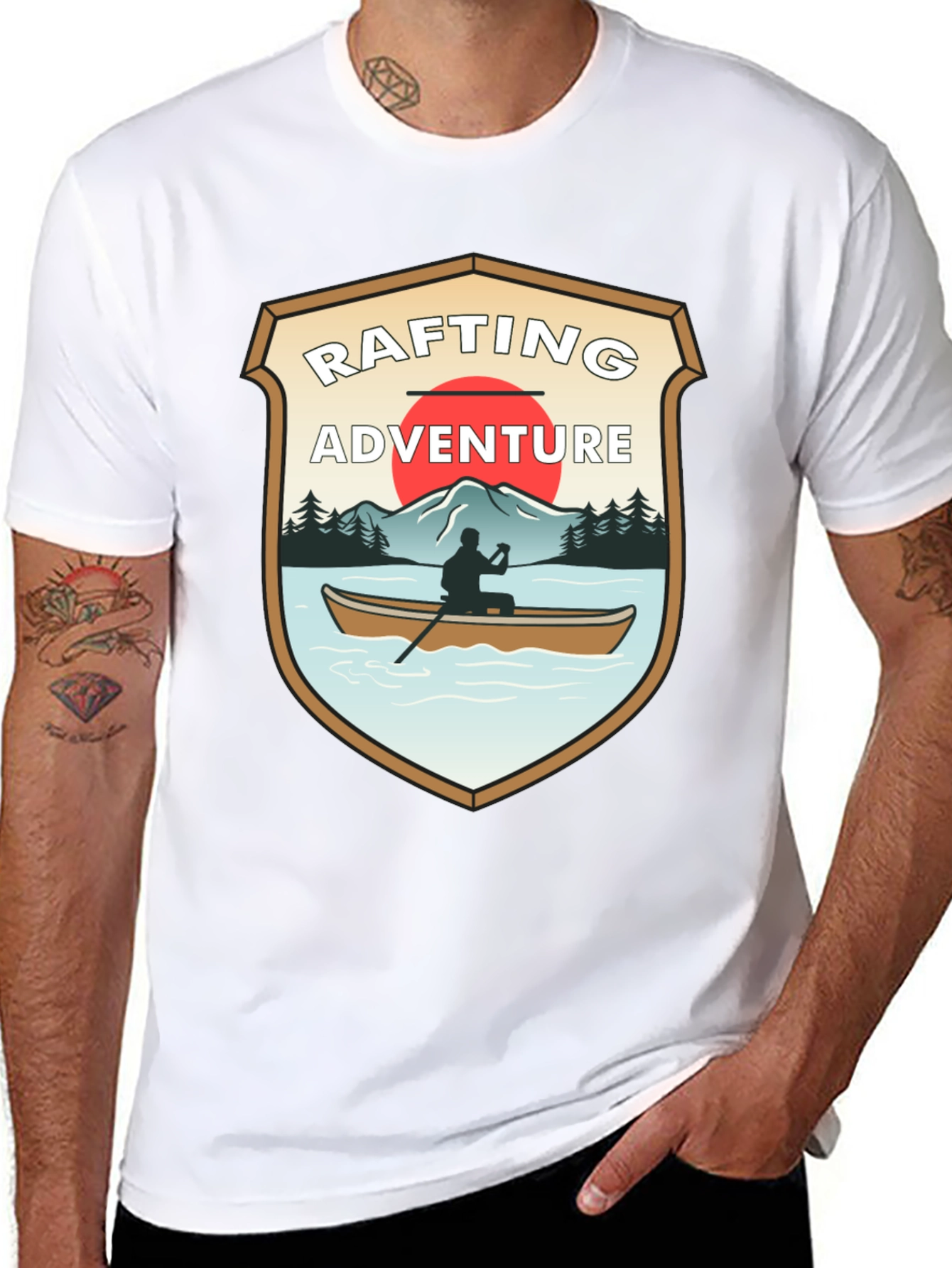 Rafting Adventure Graphic T-Shirt - Outdoor Style