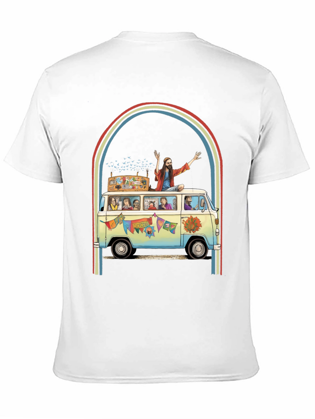 Hippie Bus T-Shirt - Groovy Retro Style