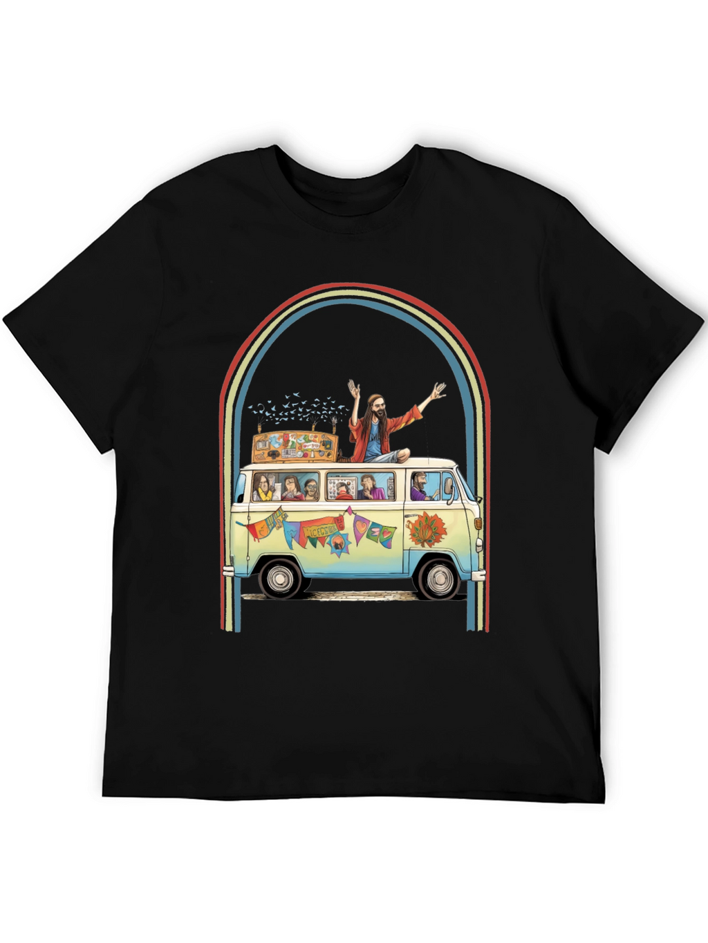 Hippie Bus T-Shirt - Groovy Retro Style