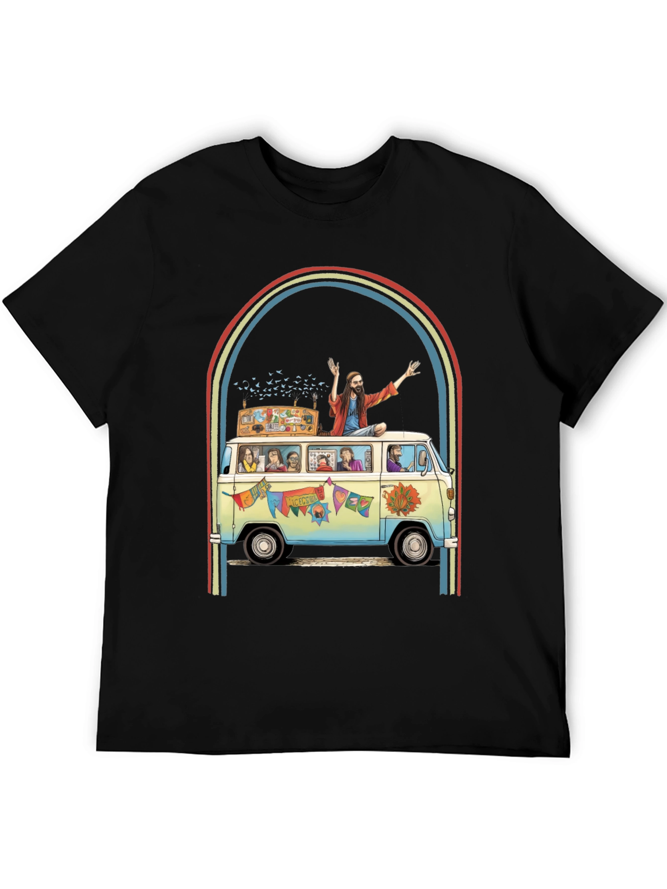 Hippie Bus T-Shirt - Groovy Retro Style