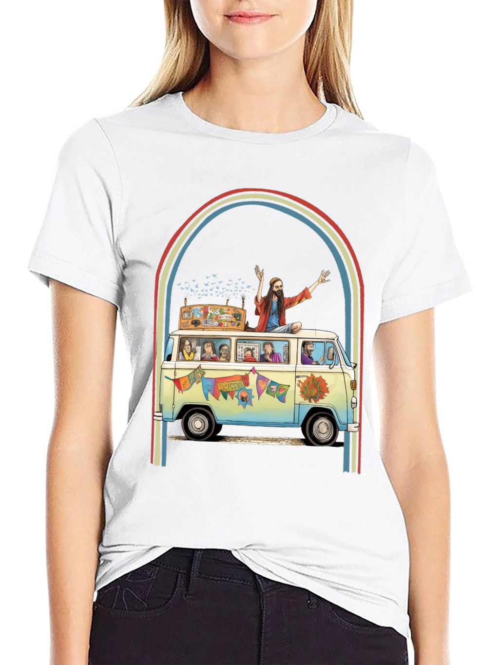 Hippie Bus T-Shirt - Groovy Retro Style
