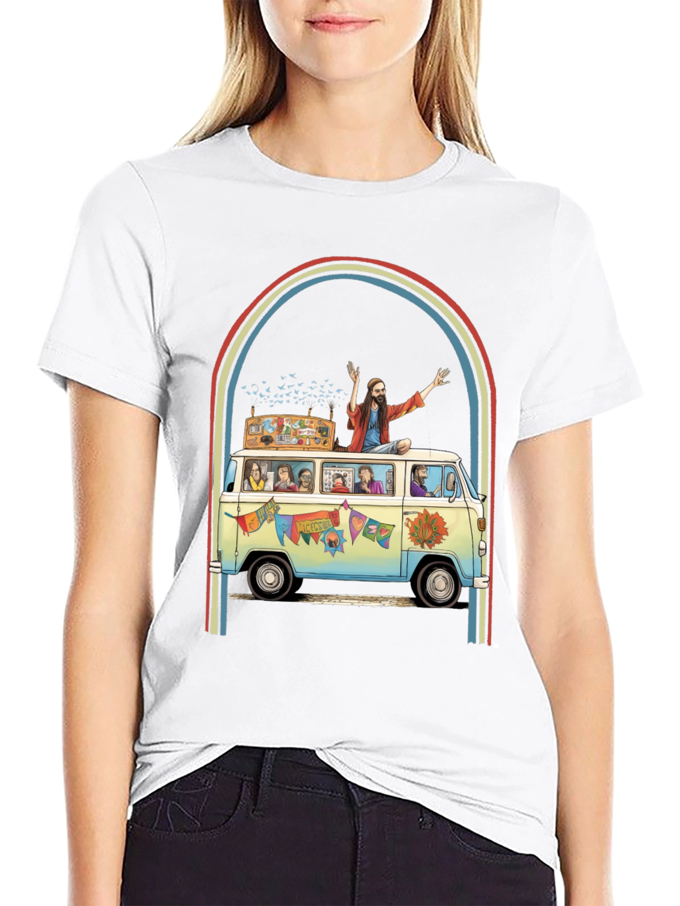Hippie Bus T-Shirt - Groovy Retro Style