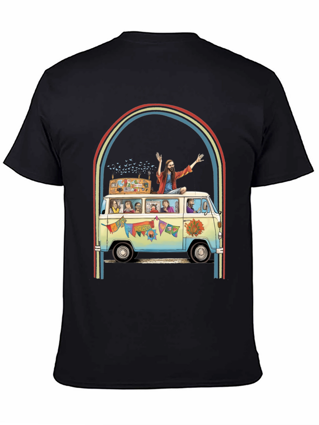 Hippie Bus T-Shirt - Groovy Retro Style