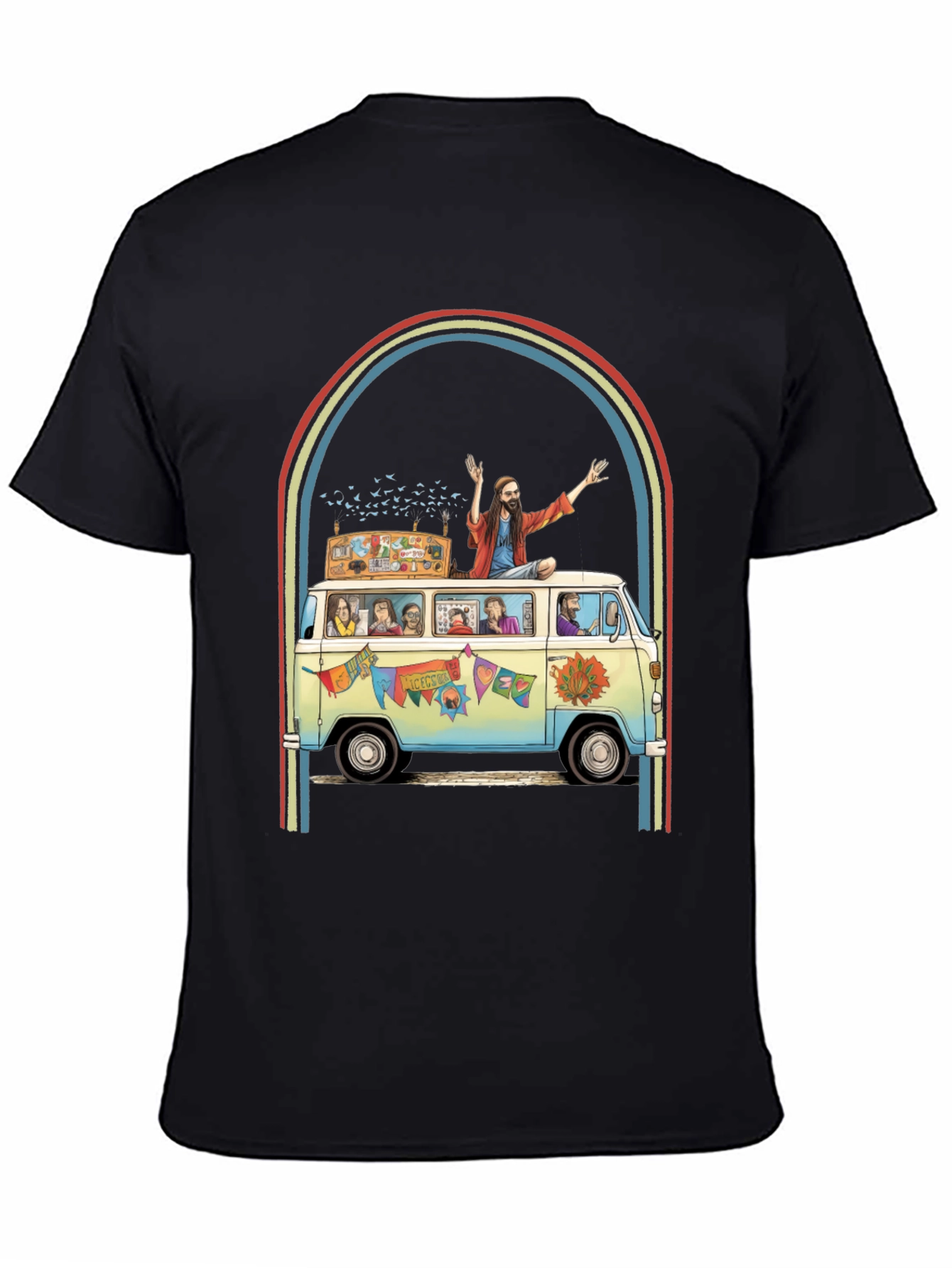 Hippie Bus T-Shirt - Groovy Retro Style