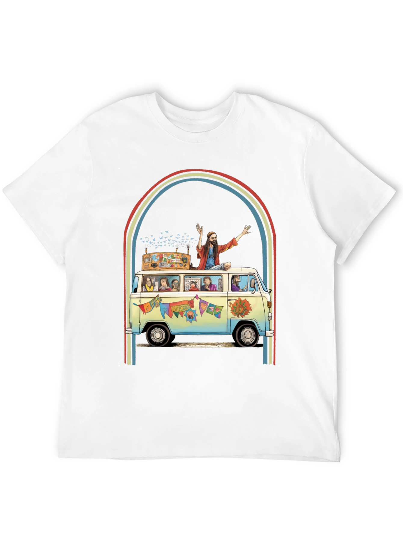 Hippie Bus T-Shirt - Groovy Retro Style