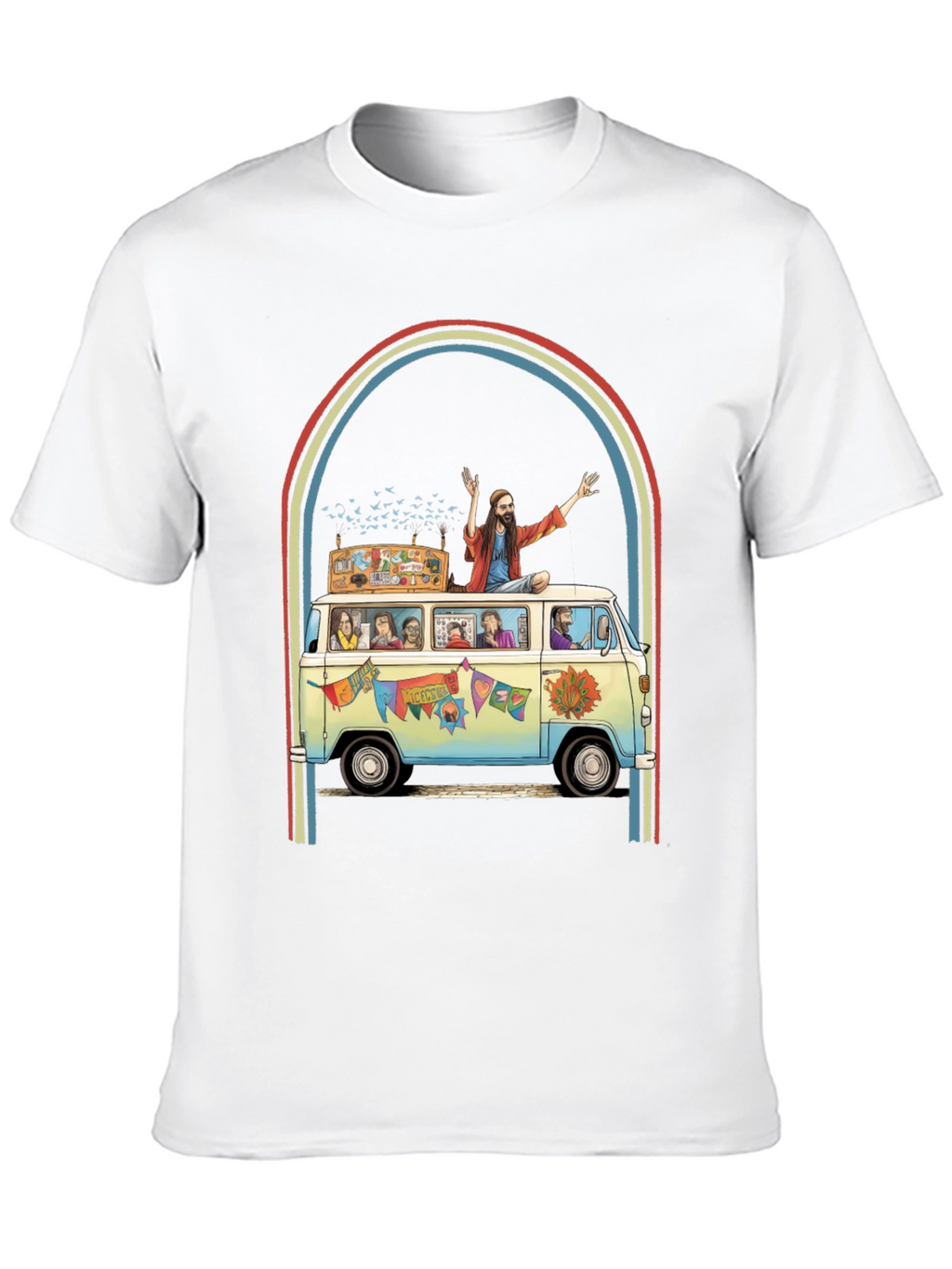 Hippie Bus T-Shirt - Groovy Retro Style