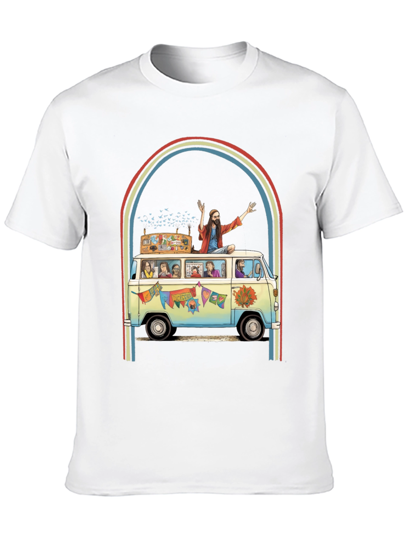 Hippie Bus T-Shirt - Groovy Retro Style