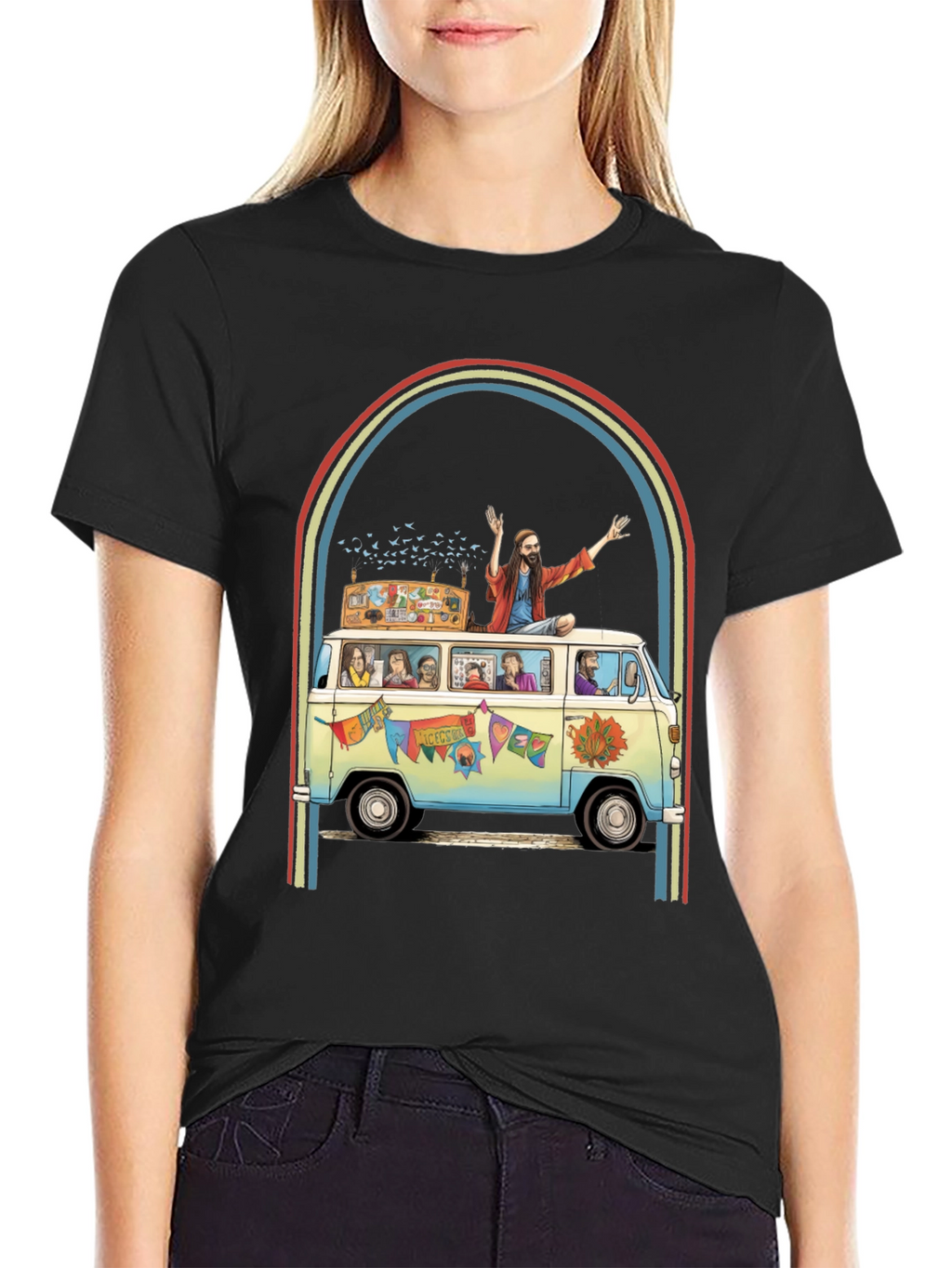 Hippie Bus T-Shirt - Groovy Retro Style
