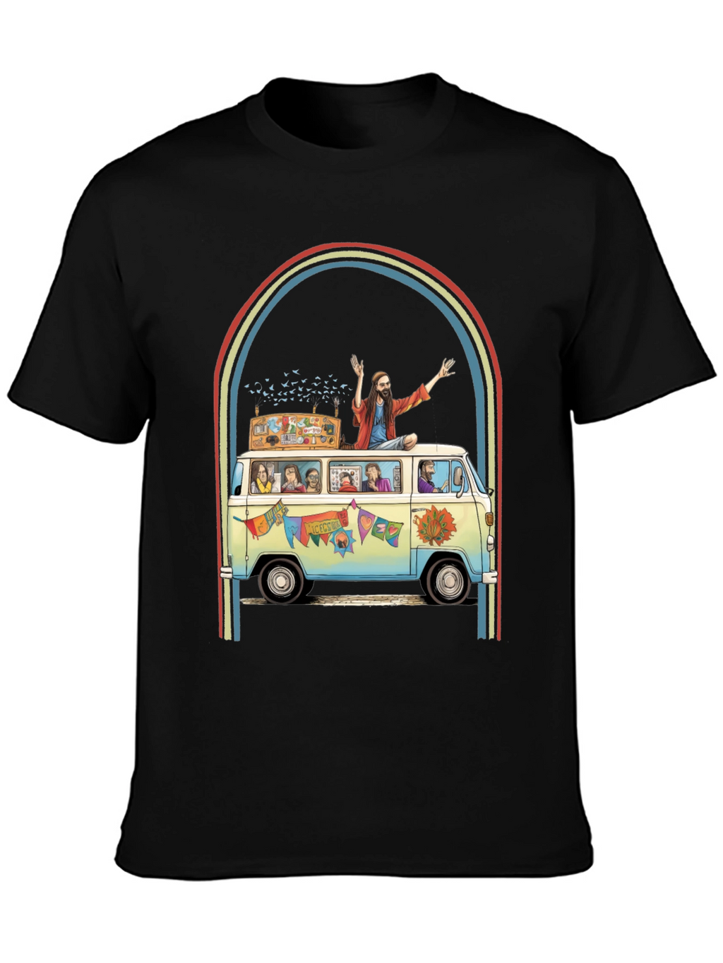 Hippie Bus T-Shirt - Groovy Retro Style