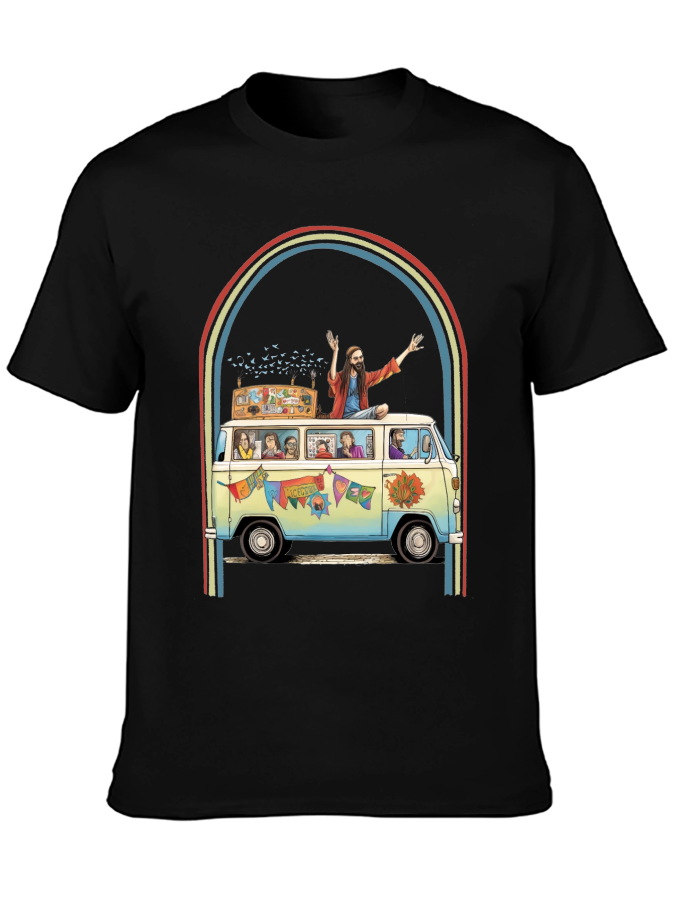 Hippie Bus T-Shirt - Groovy Retro Style
