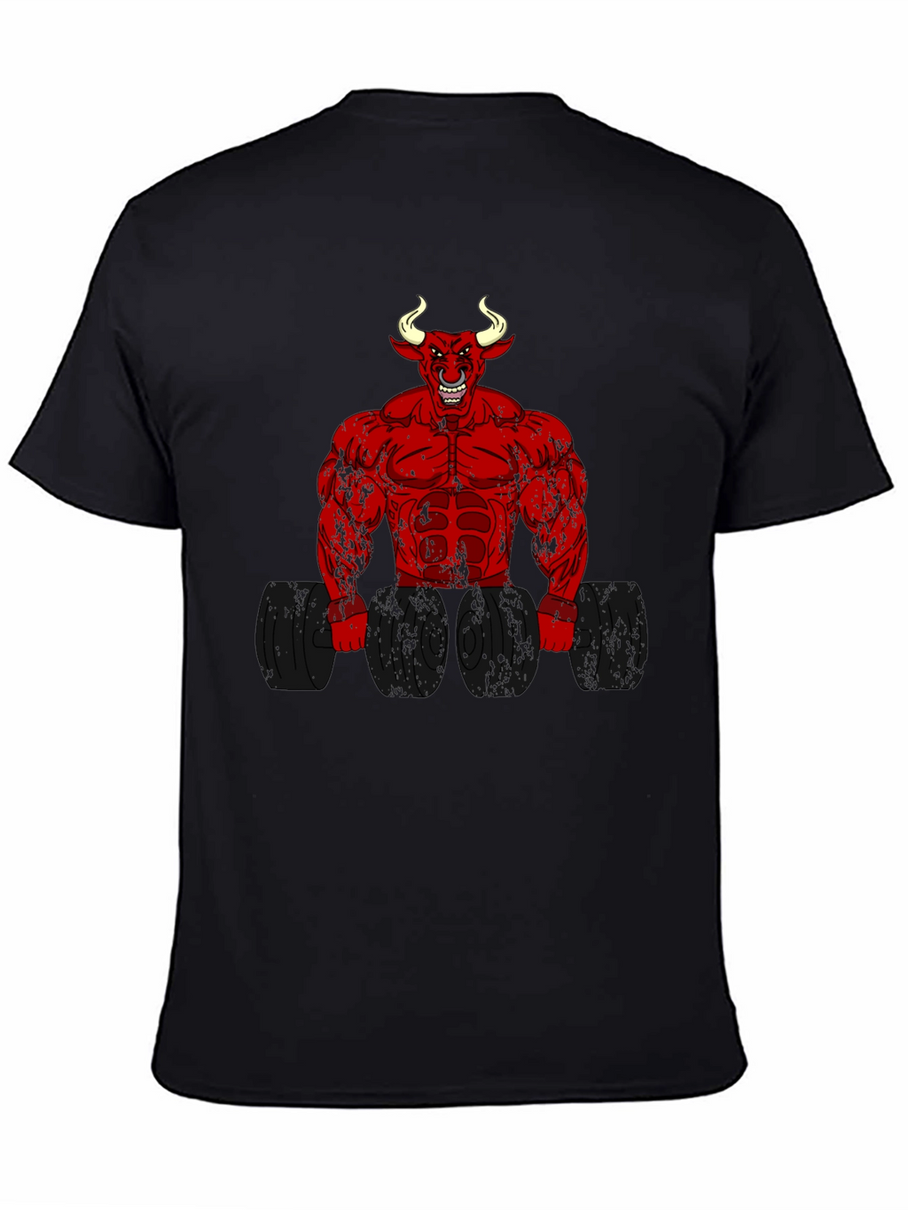 Devil Bull Bodybuilder Graphic T-Shirt