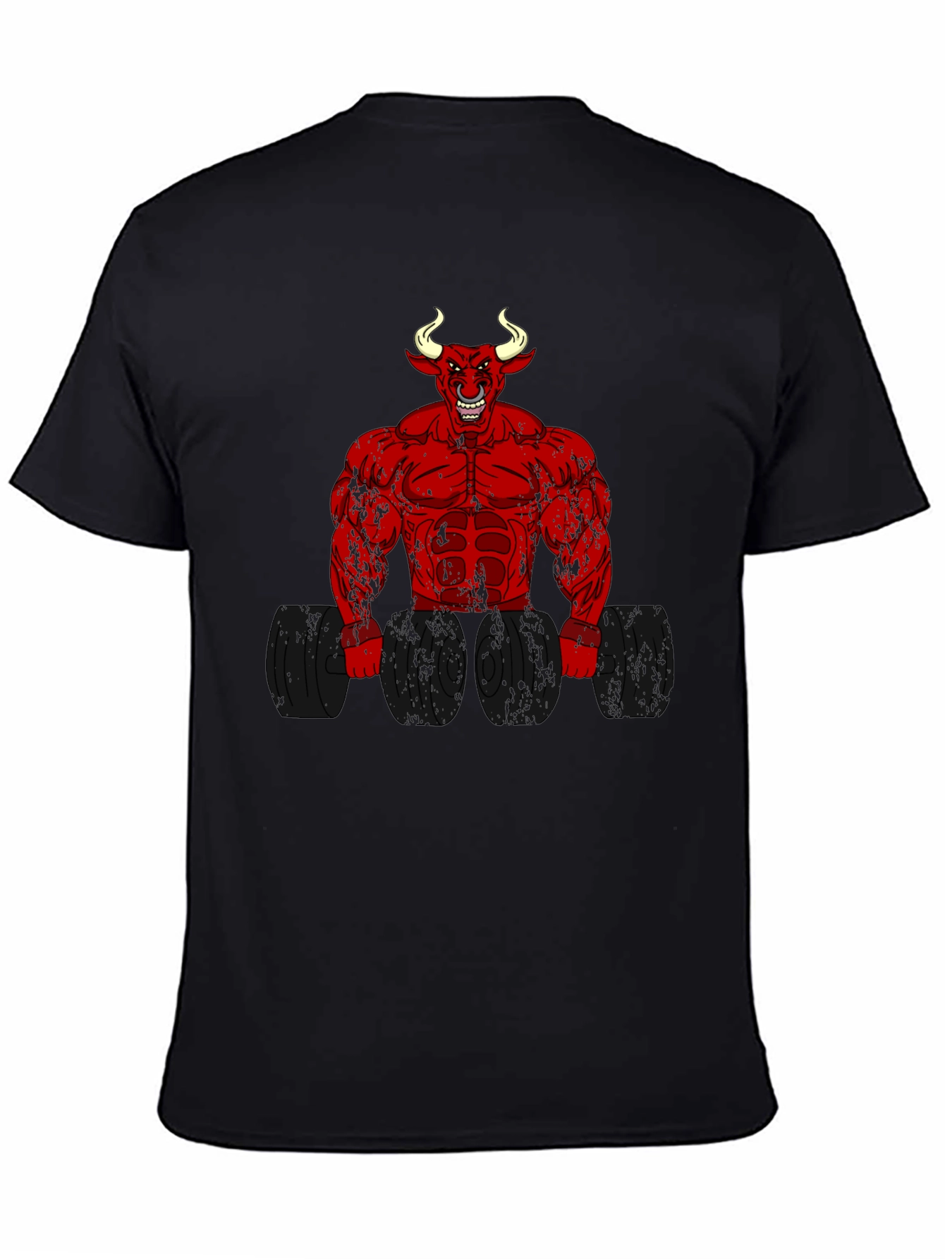 Devil Bull Bodybuilder Graphic T-Shirt
