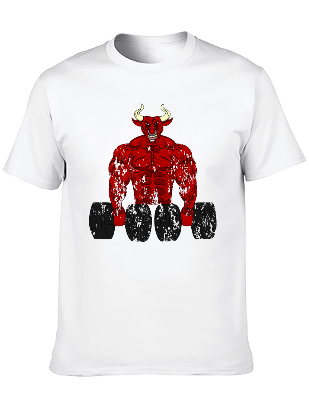 Devil Bull Bodybuilder Graphic T-Shirt