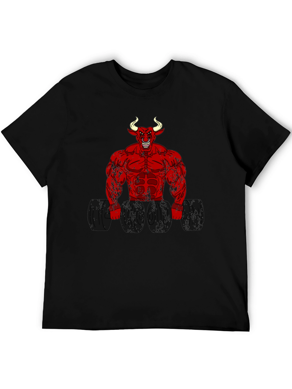 Devil Bull Bodybuilder Graphic T-Shirt