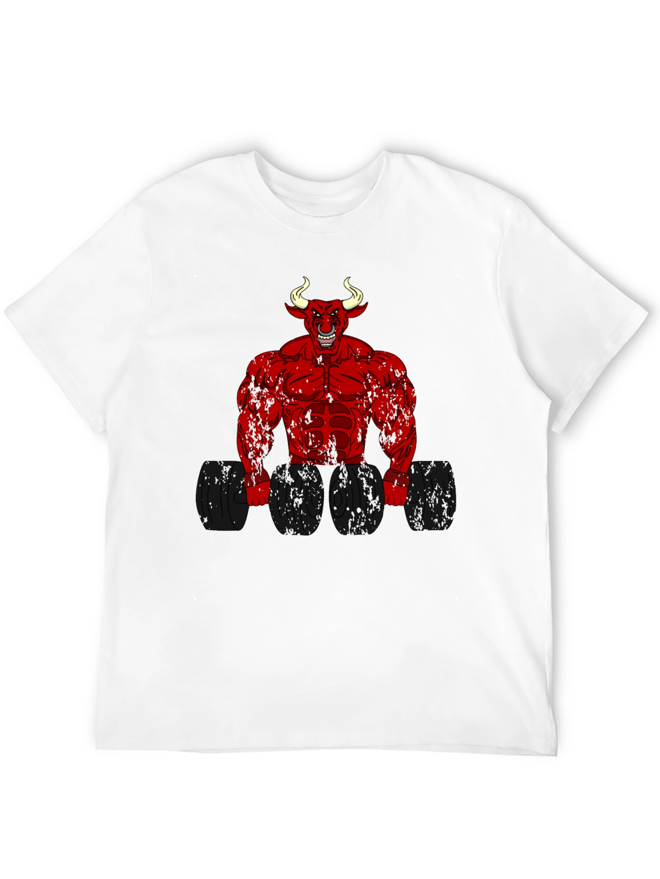 Devil Bull Bodybuilder Graphic T-Shirt