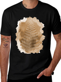 Fern Print Black T-Shirt - Nature Inspired Graphic Tee