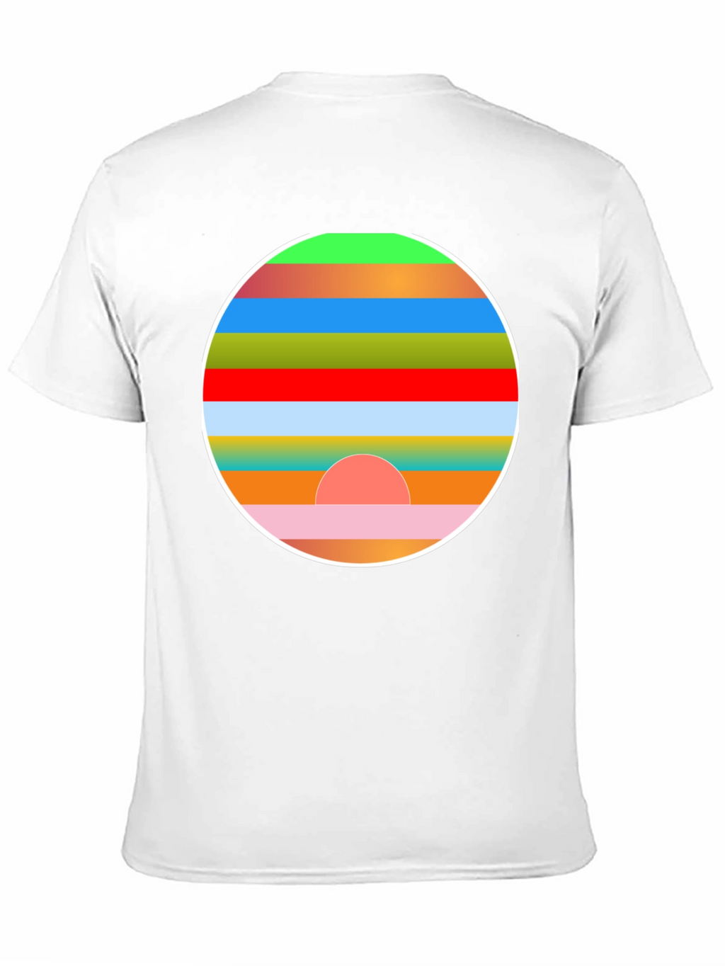 Retro Sunset Graphic Tee - Stylish Mens Black T-Shirt