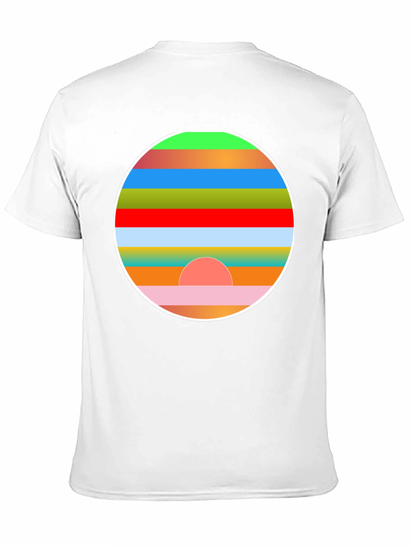 Retro Sunset Graphic Tee - Stylish Mens Black T-Shirt
