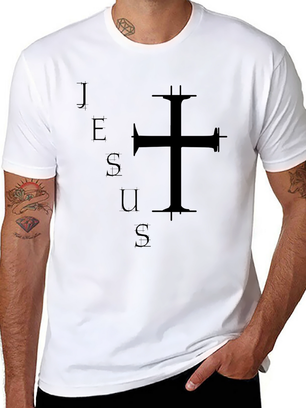 Jesus Cross Graphic Black Tee