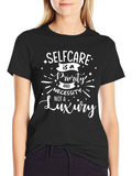 Selfcare is a Priority Black Graphic Tee