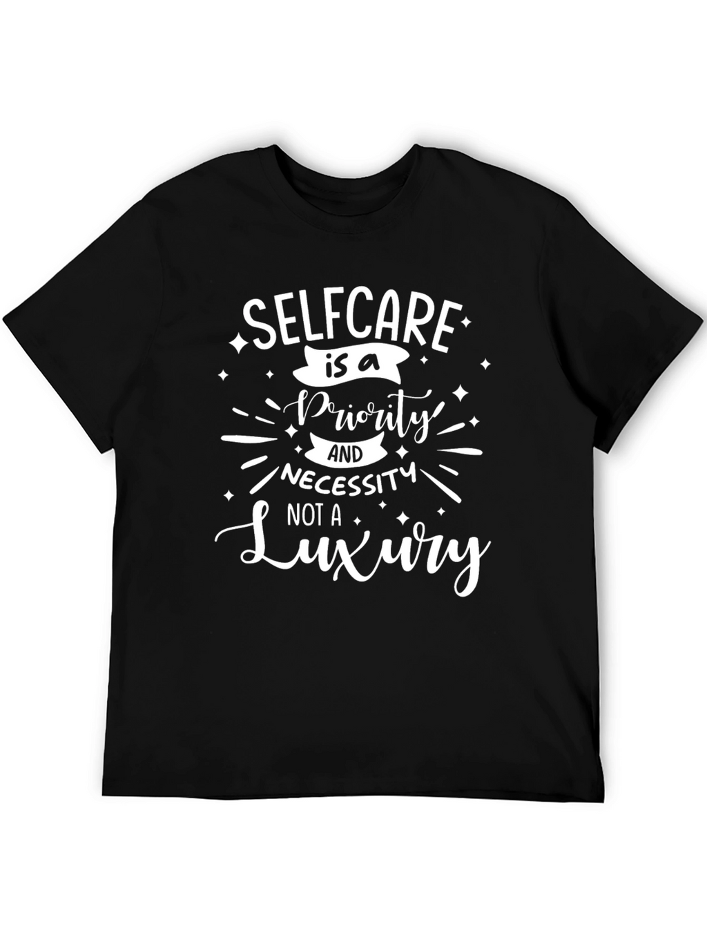 Selfcare is a Priority Black Graphic Tee