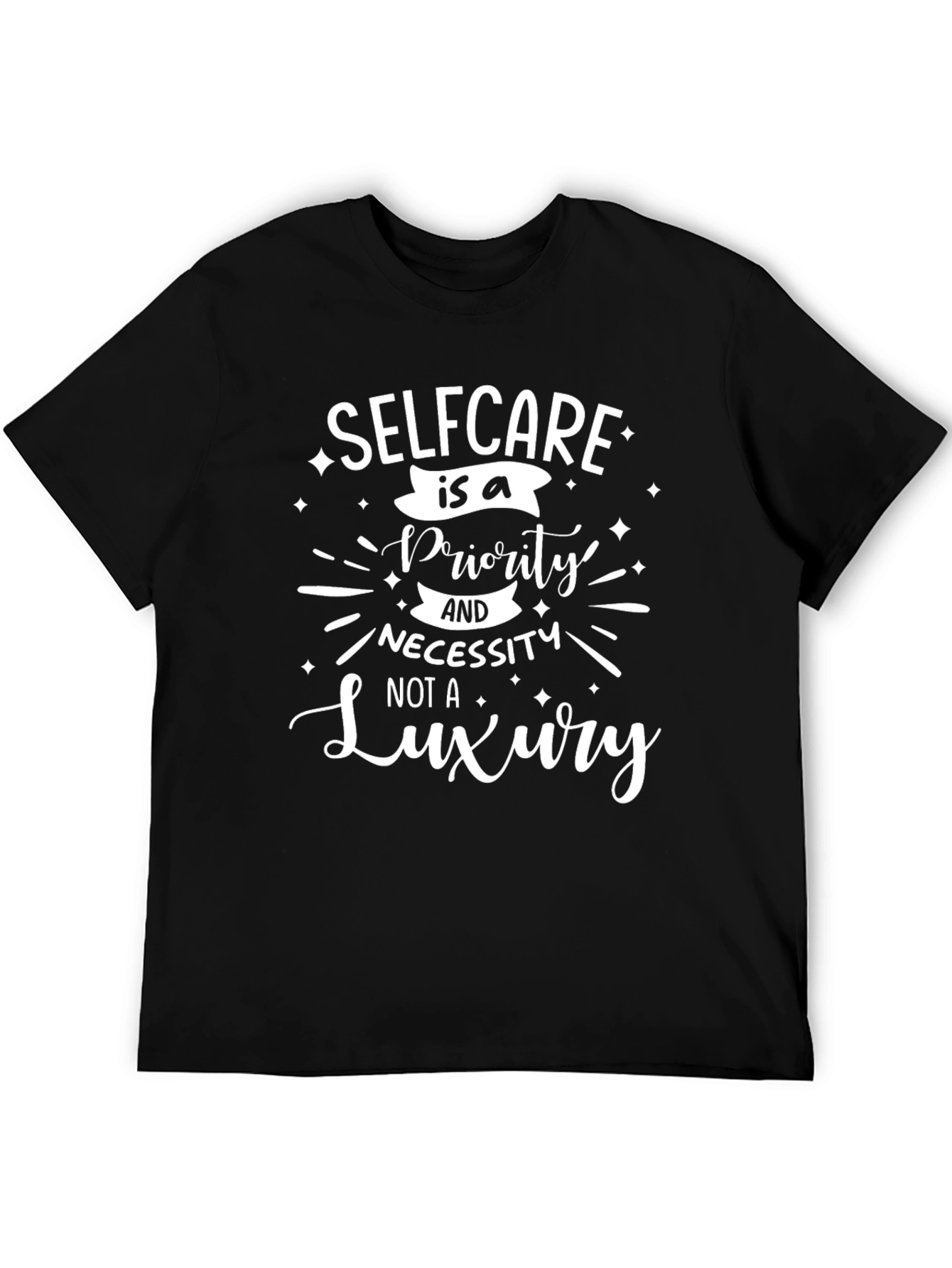 Selfcare is a Priority Black Graphic Tee
