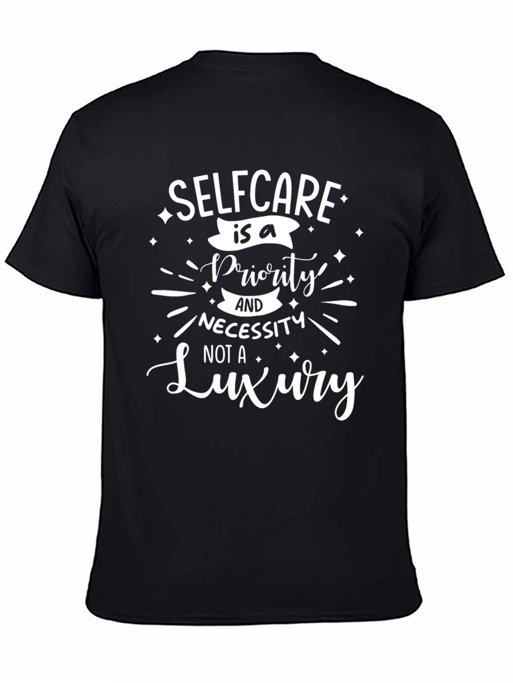 Selfcare is a Priority Black Graphic Tee