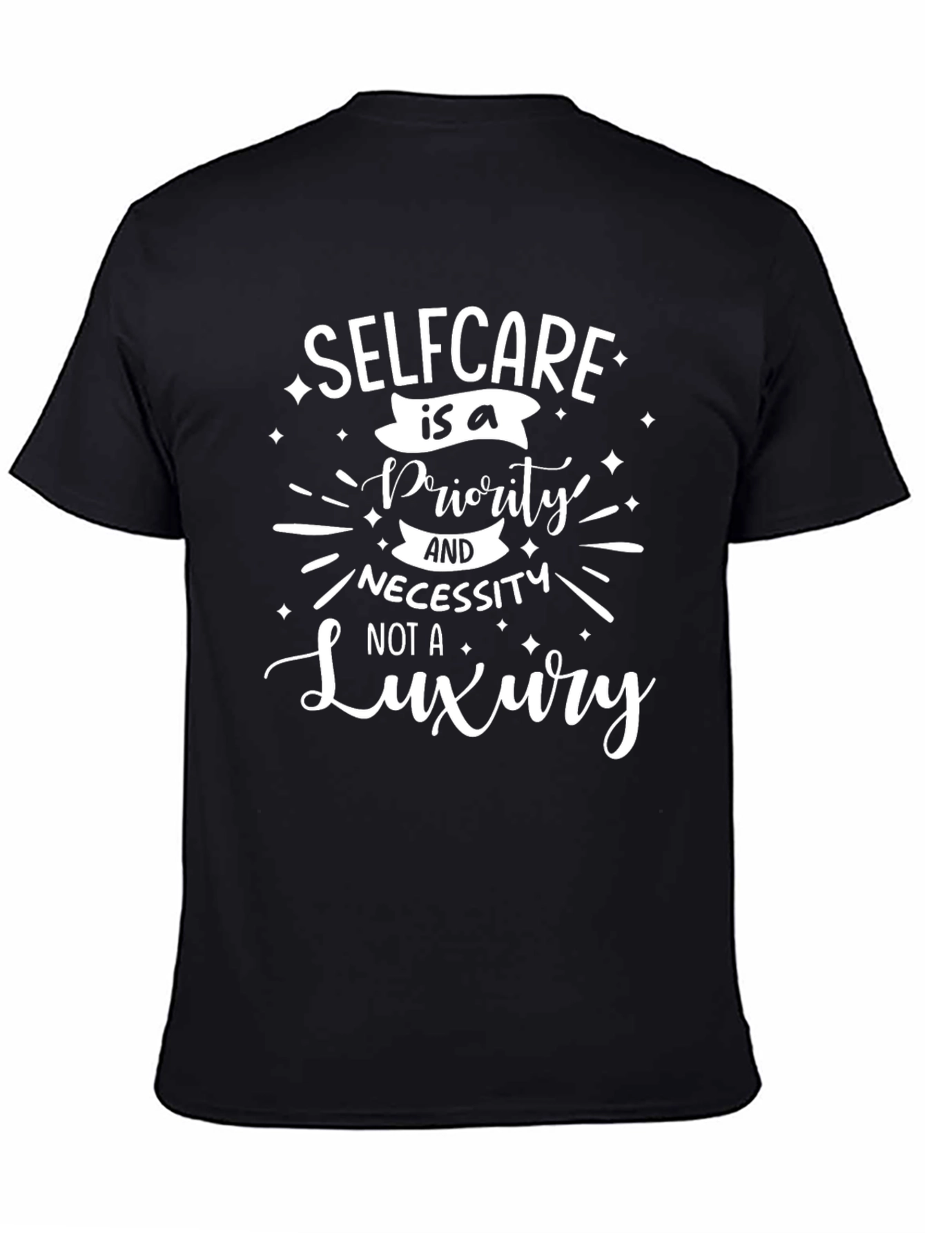 Selfcare is a Priority Black Graphic Tee