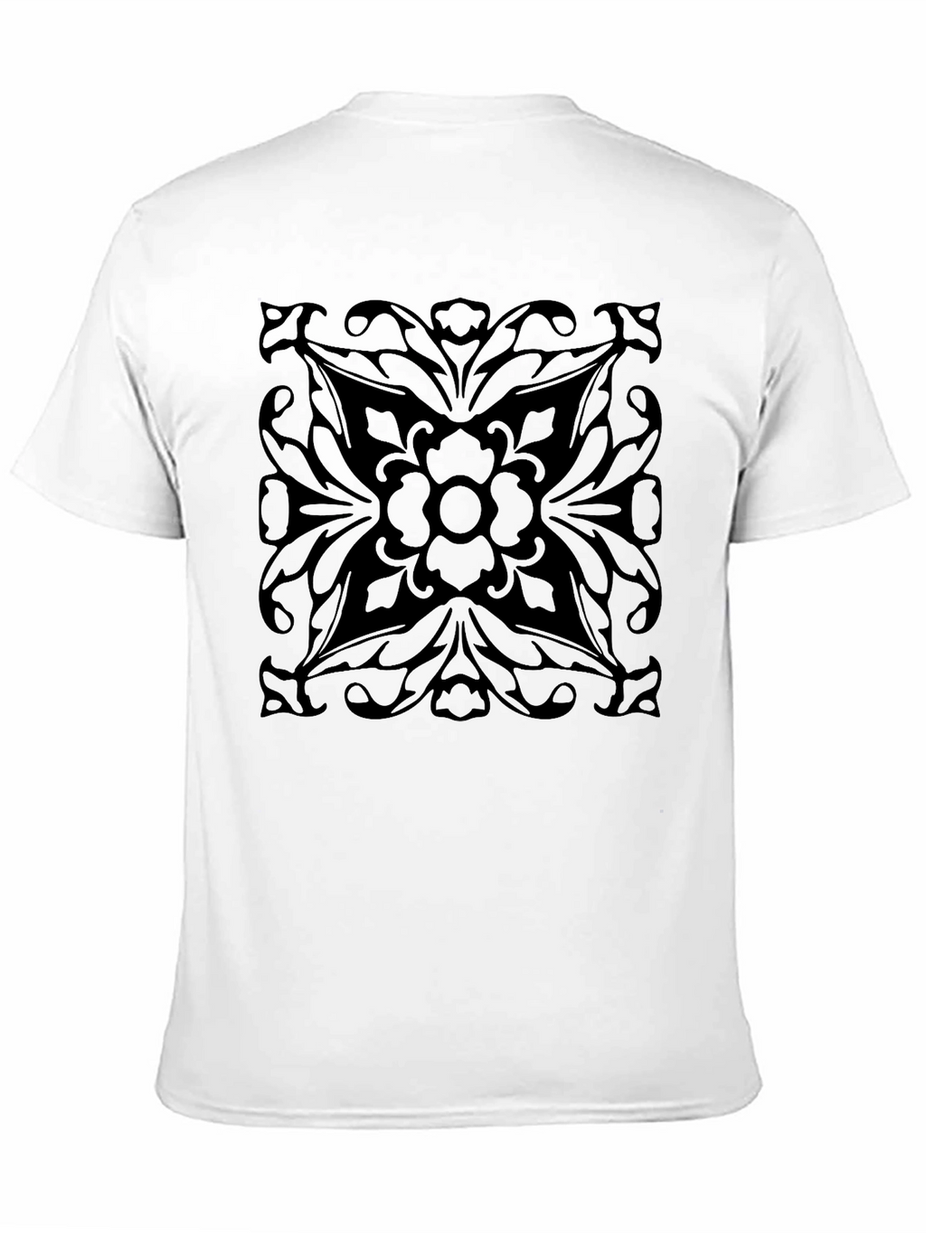 Elegant Black Floral Print T-Shirt