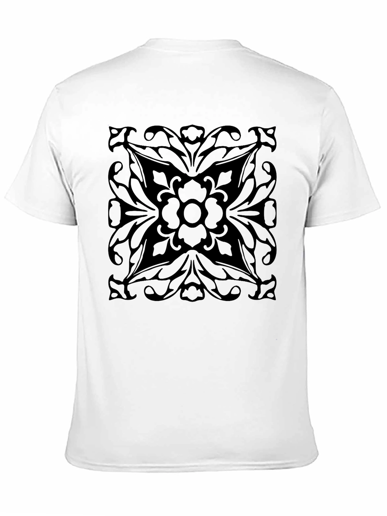 Elegant Black Floral Print T-Shirt