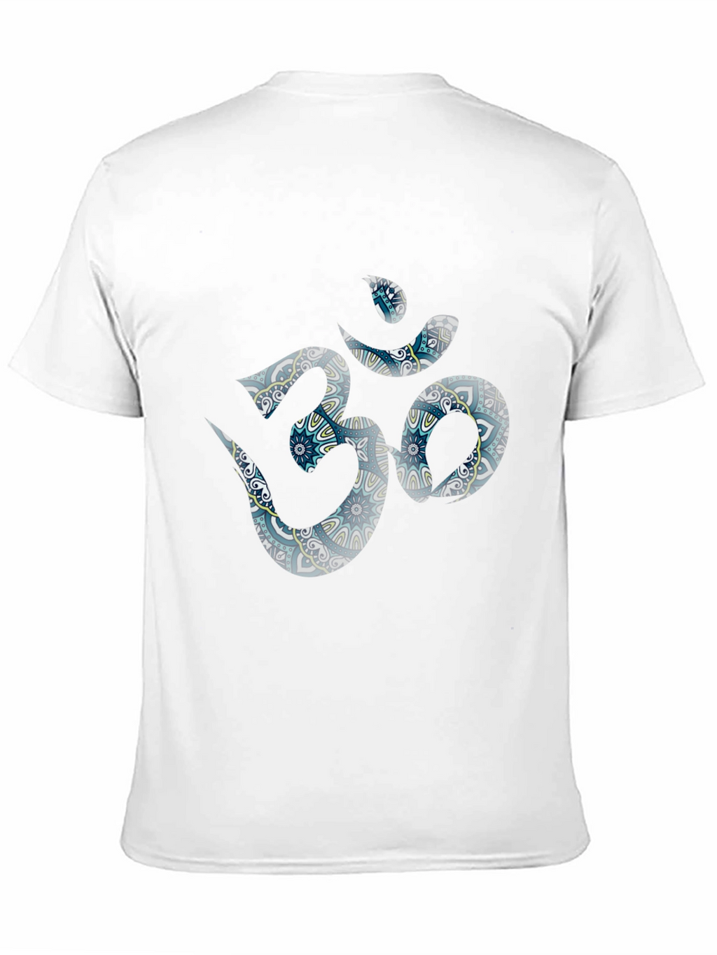 Om Mandala Design Black T-Shirt