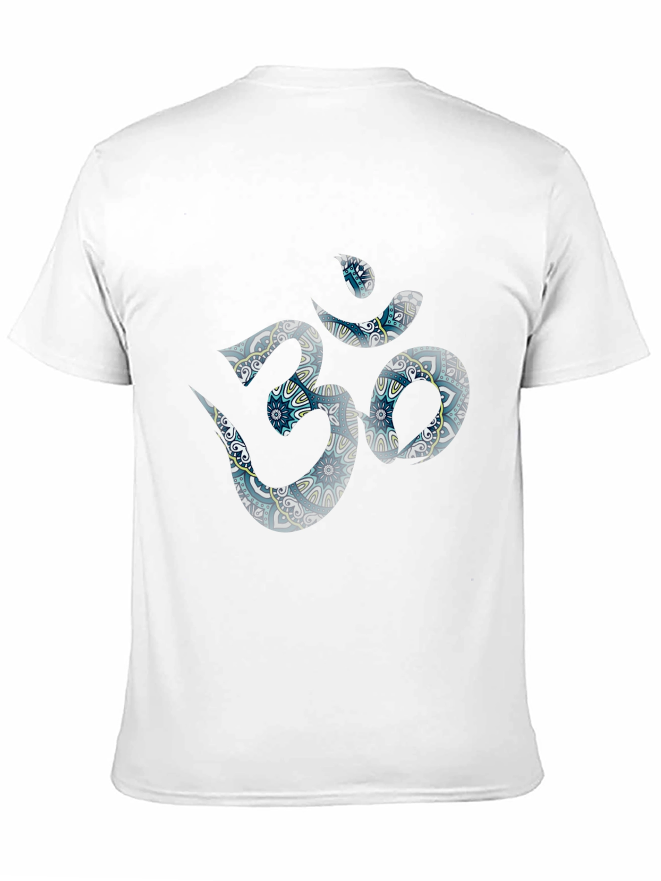 Om Mandala Design Black T-Shirt